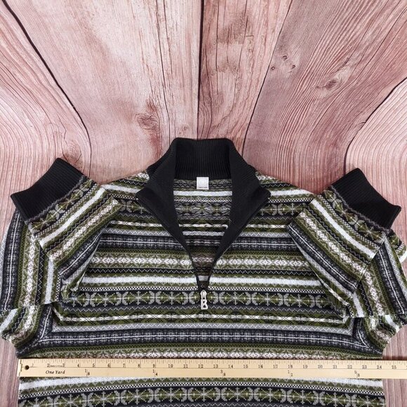 Bogner Fire Ice Mens XL 1/4 Zip Pullover Sweater Fair Isle Aztec Cotton Acrylic - Picture 10 of 11